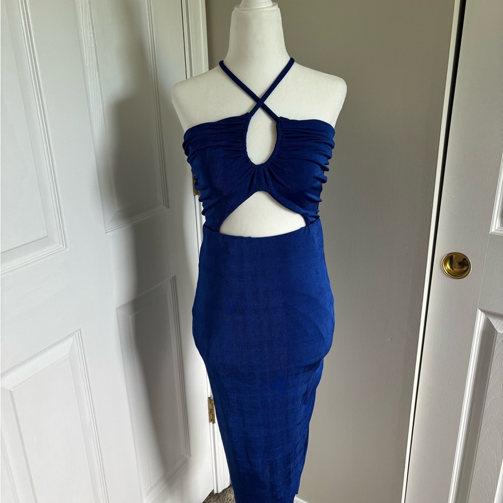 Lulus Blue Cut-Out Dress